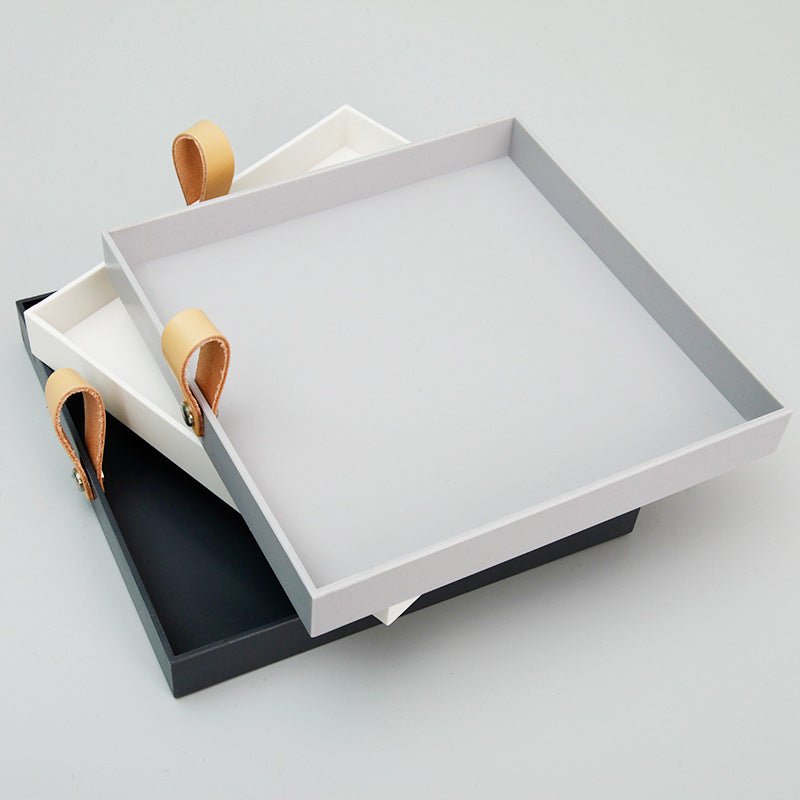 Nordic Leather Loop Serving Tray