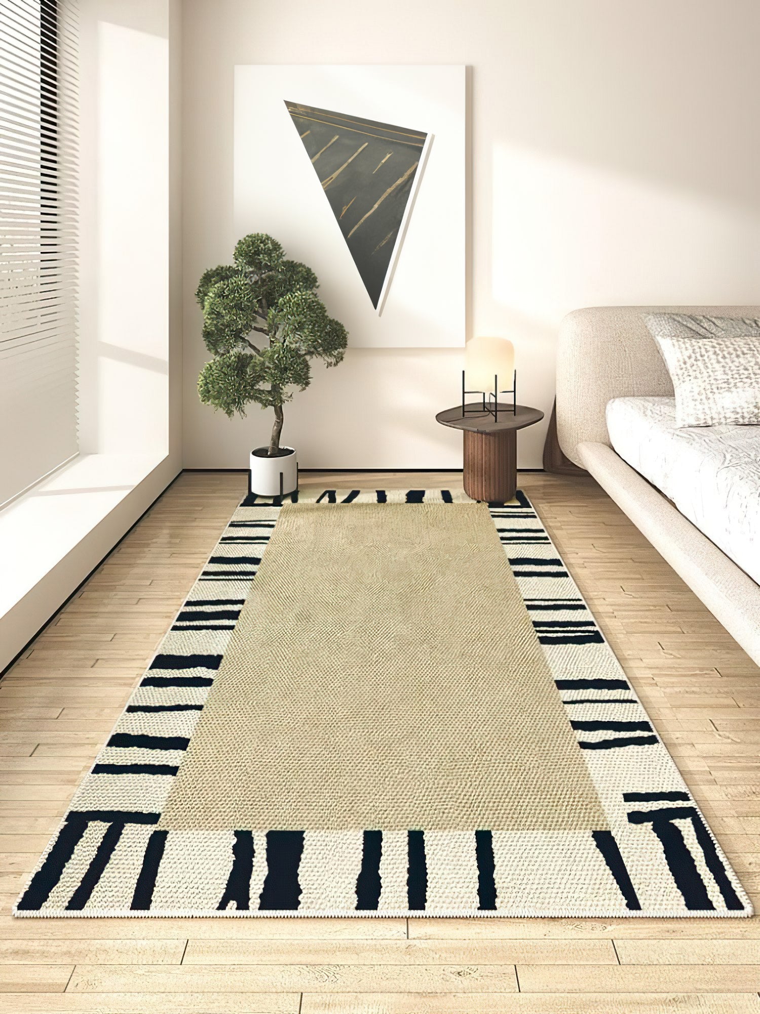 Scandi Striped Living Room Rug