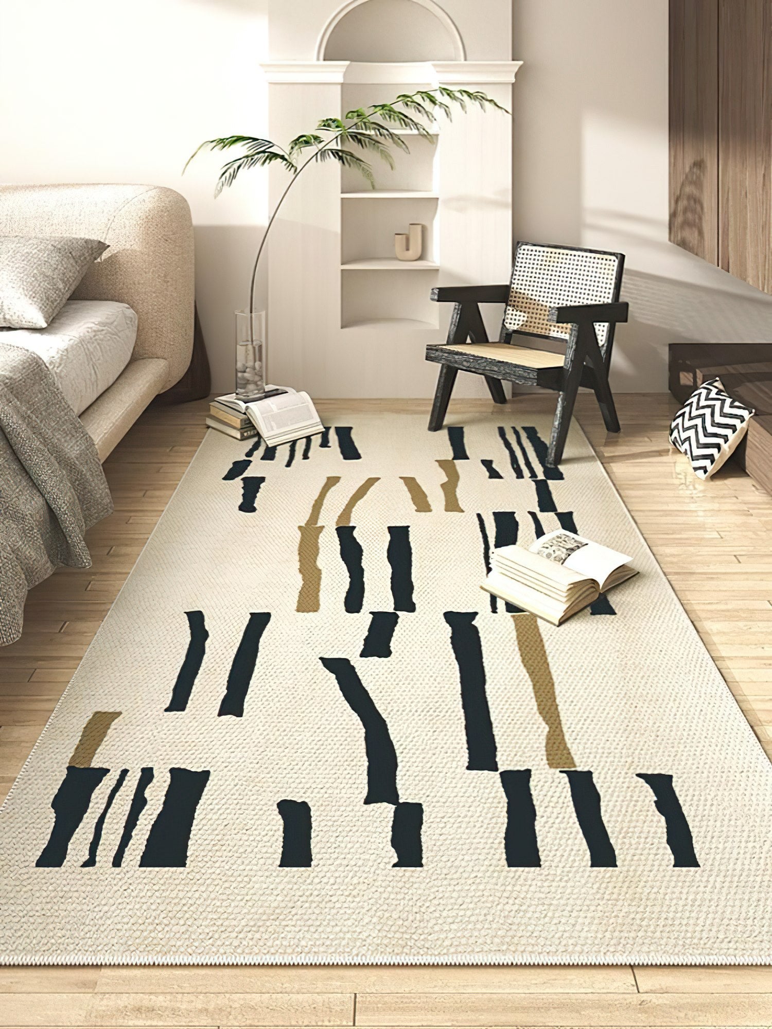 Scandi Striped Living Room Rug