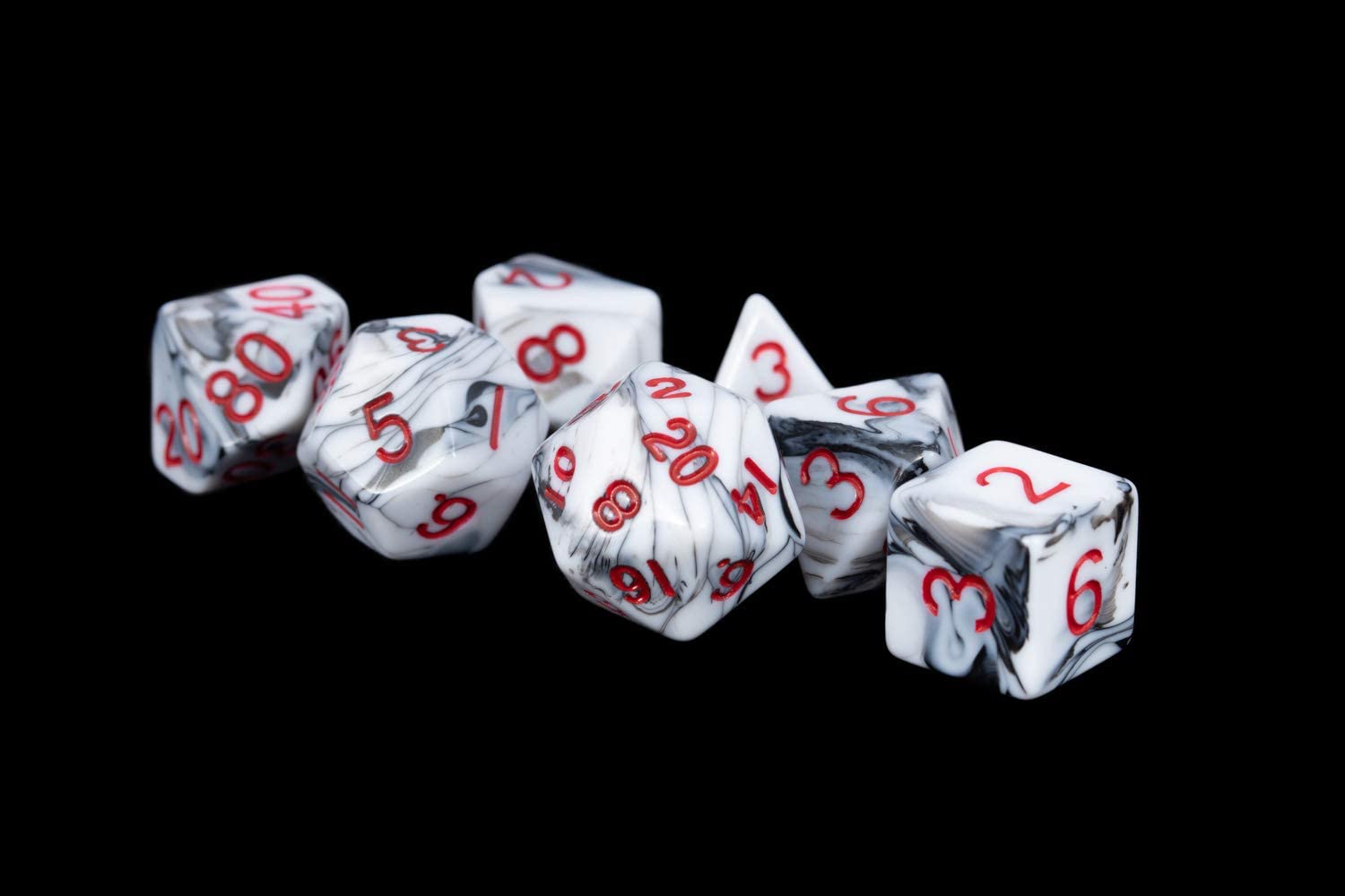 Metallic Dice Games 7-Set Mini: MBL w/RD Numbers