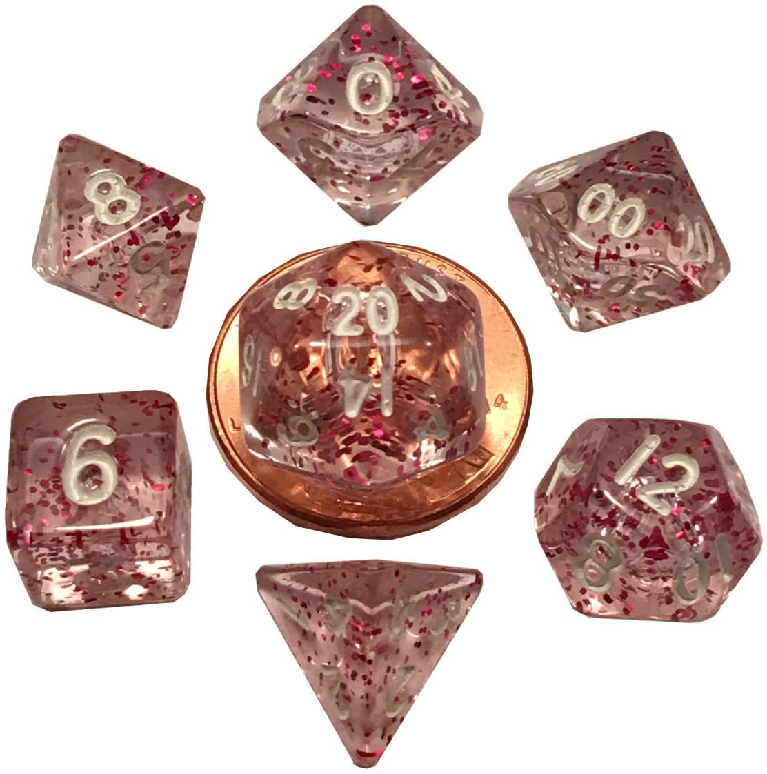 Ethereal Light Purple?10mm Mini Polyhedral Dice Set