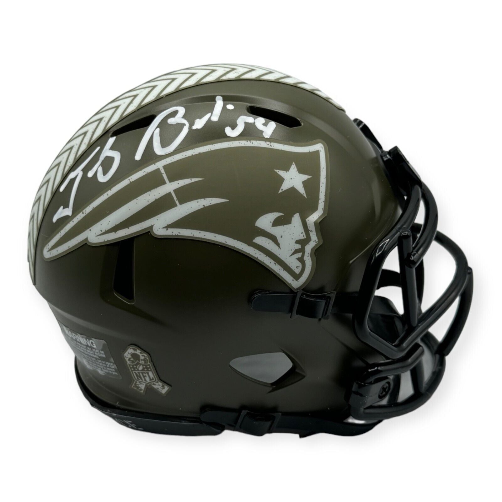 Tedy Bruschi New England Patriots Autographed STS Mini Helmet JSA