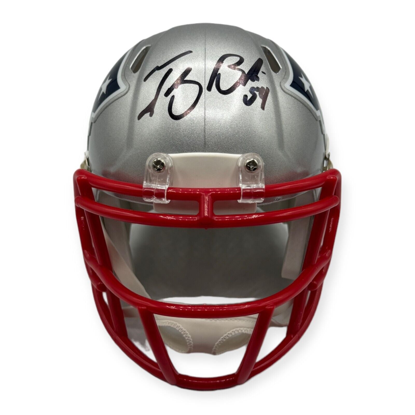 Tedy Bruschi New England Patriots Autographed Mini Helmet JSA