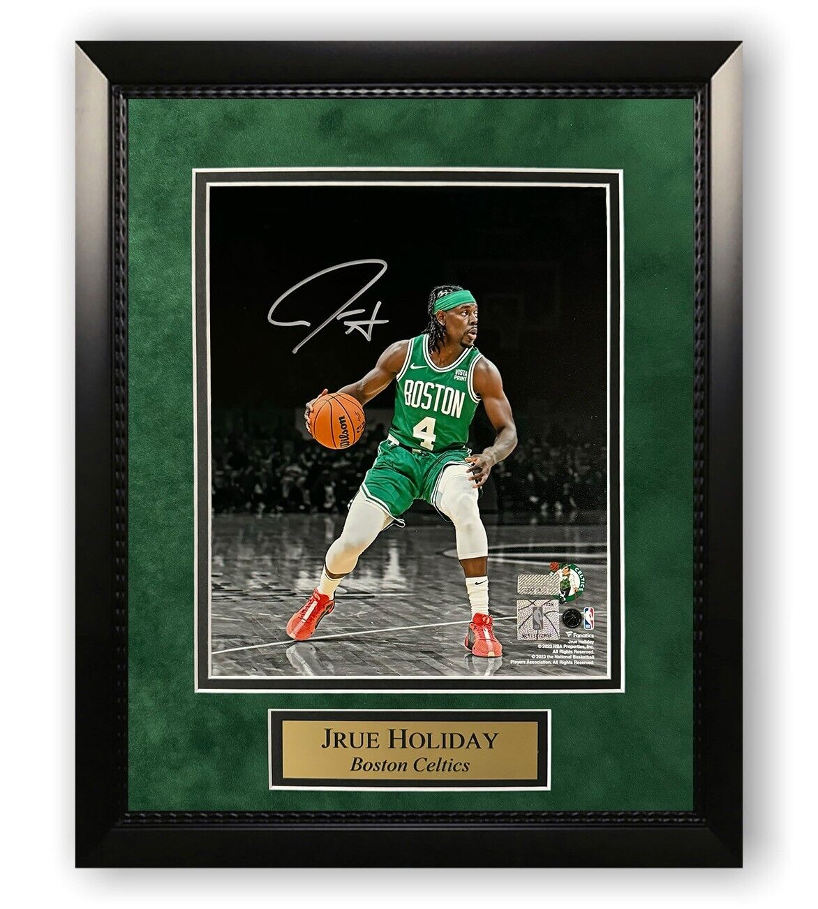 Jrue Holiday Boston Celtics Autographed Photo Framed to 11x14 NEP