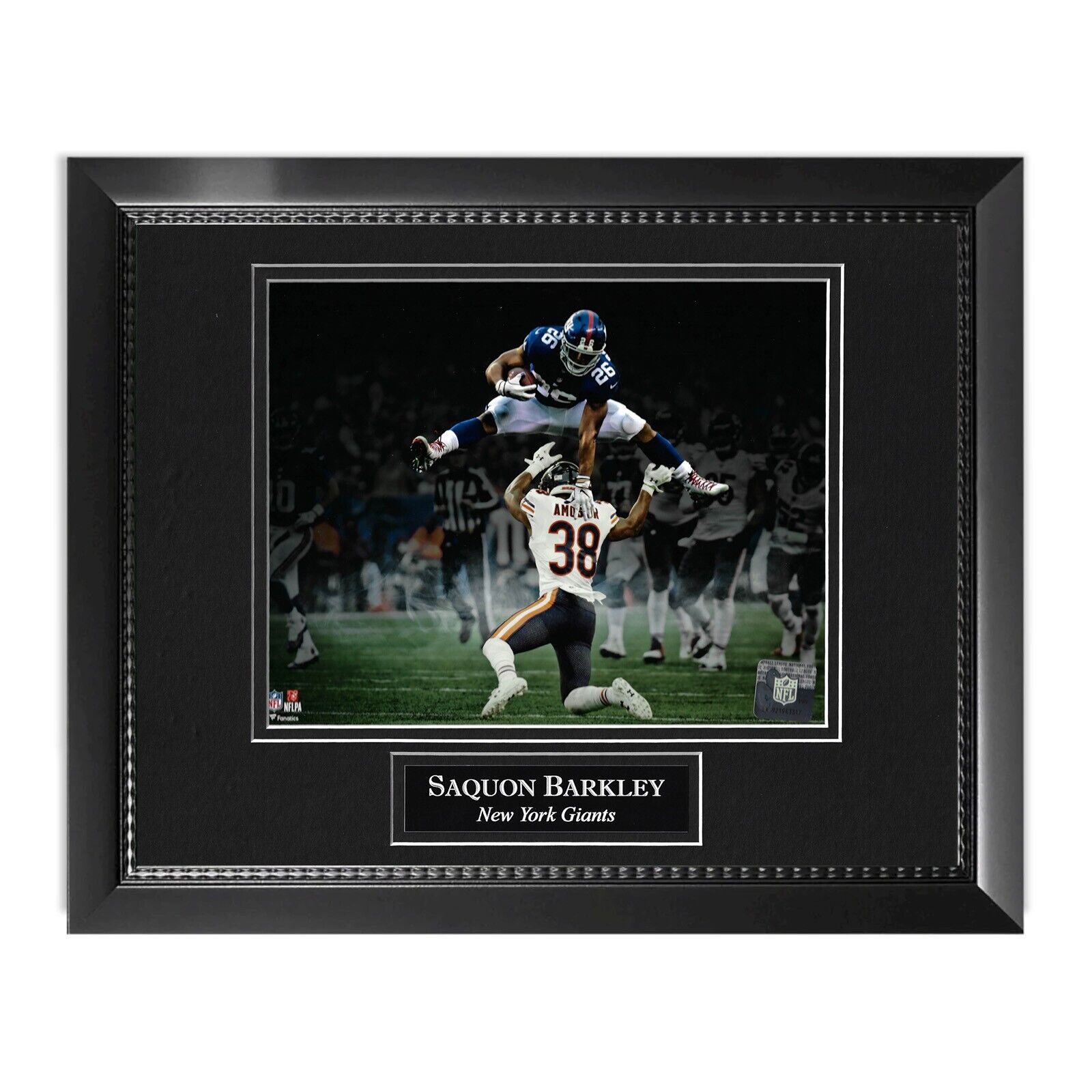 Saquon Barkley Unsigned Photograph Framed to 11x14