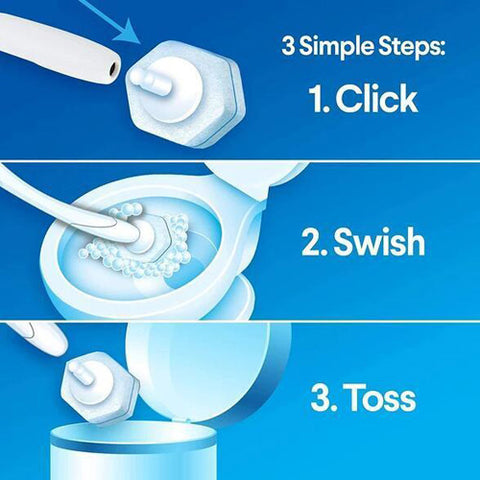 Replaceable Disposable Refill Heads Toilet Wand