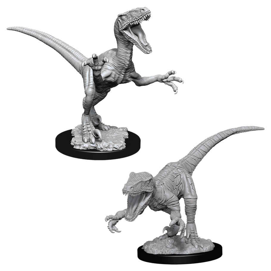 WizKids Deep Cuts Unpainted Miniatures: Raptors (2)