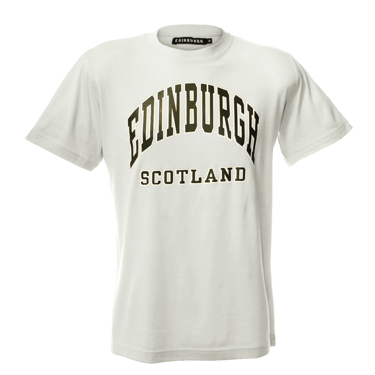 (D) Edinburgh Harvard Print T/Shirt White