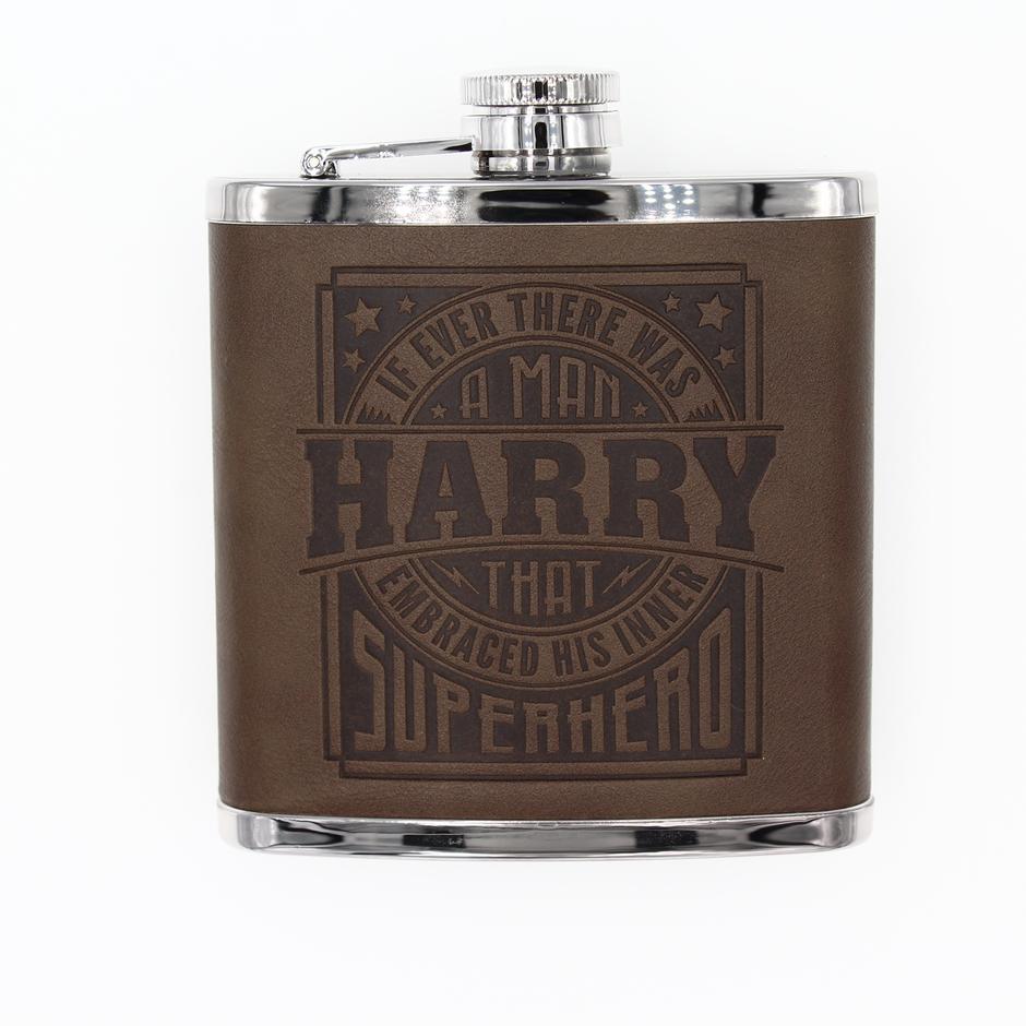 TOP BLOKE HIP FLASK HARRY