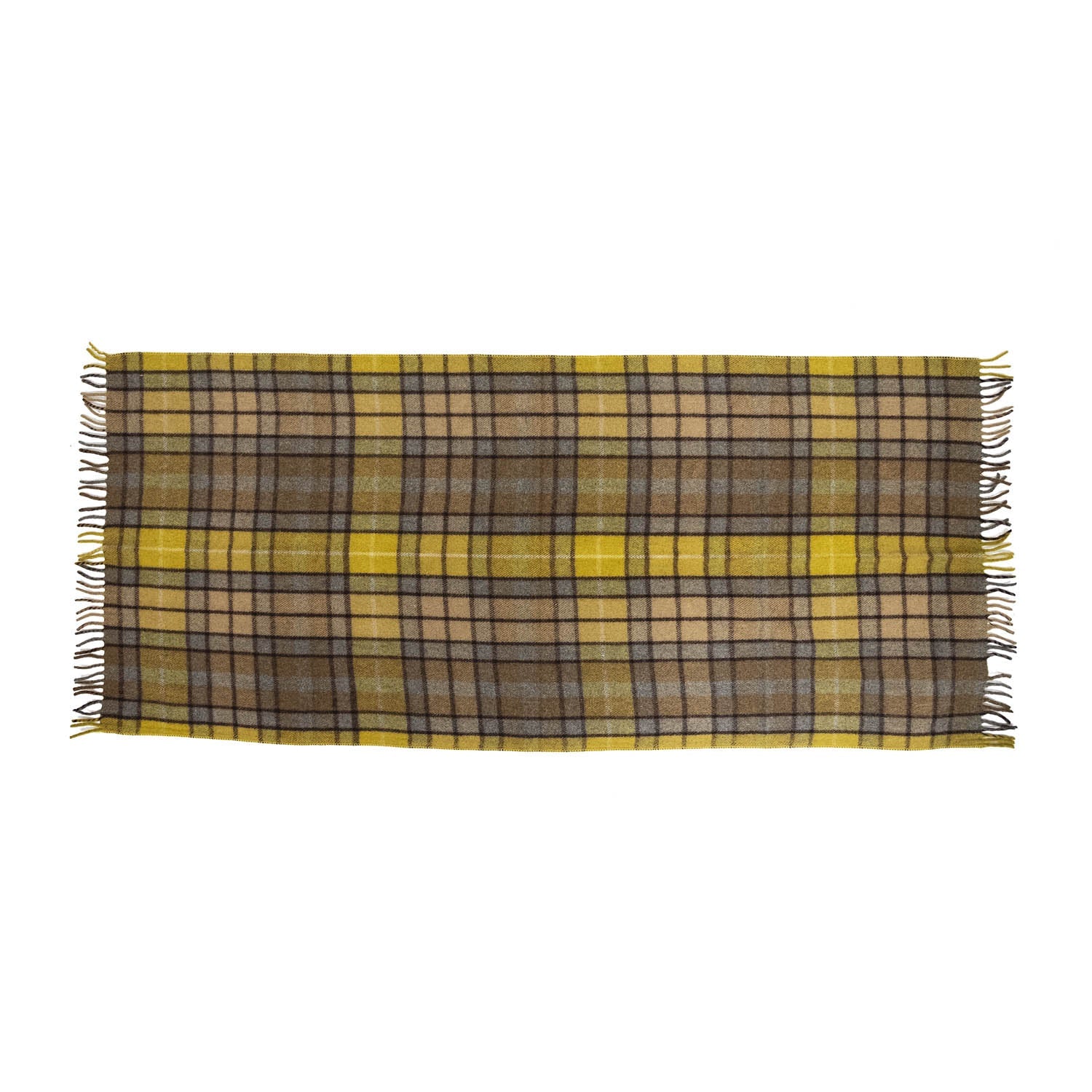 Wool Tartan Knee Blanket  Buchanan Natural