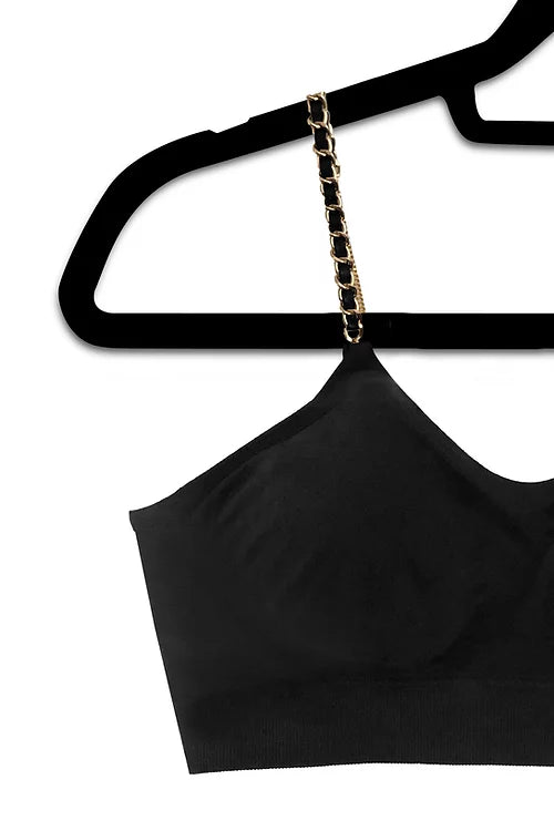 Black Bra Black/Gold Chain Strap - Strap-Its