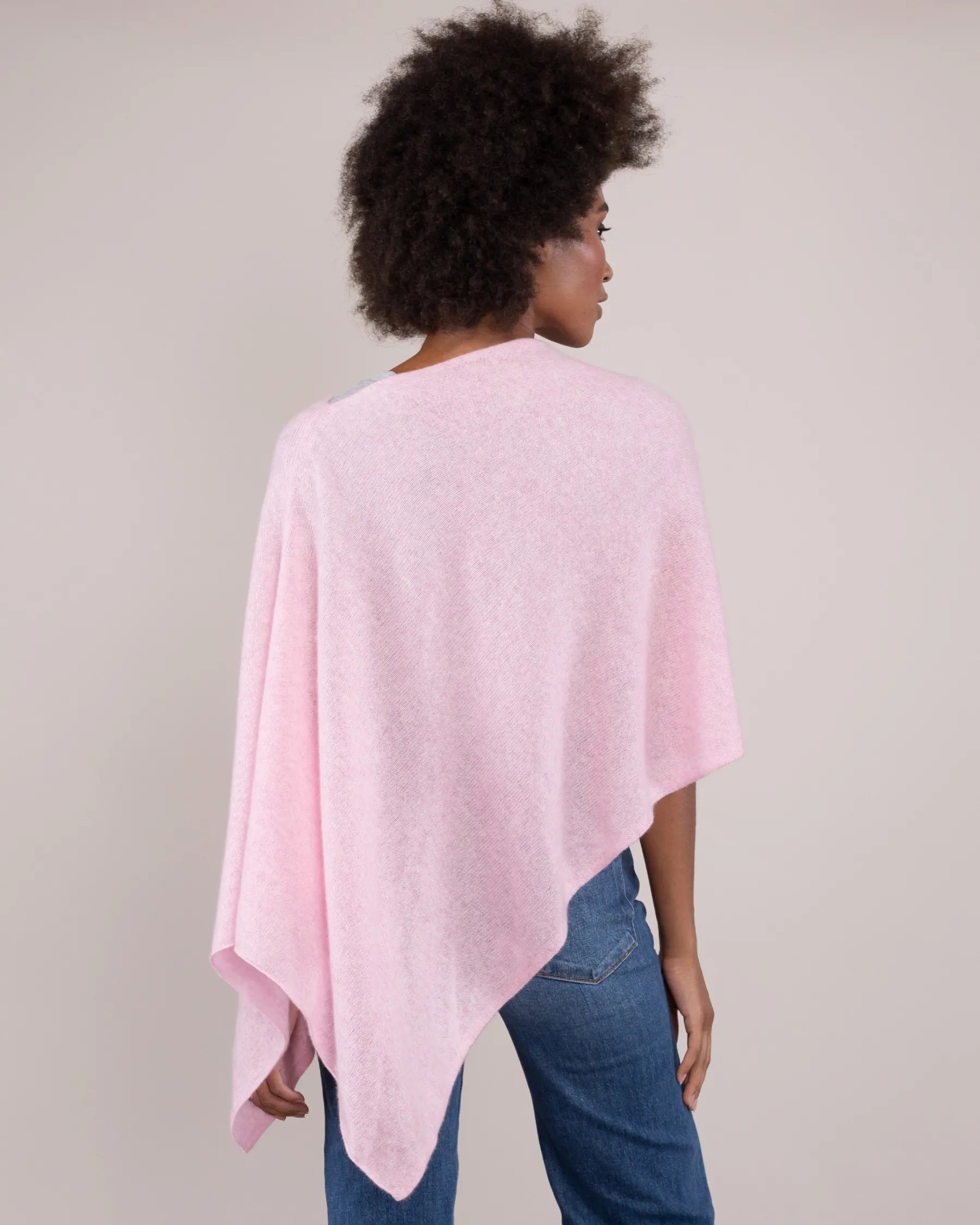 Cashmere Poncho Pink Swirl - Jackie Z Style Co.