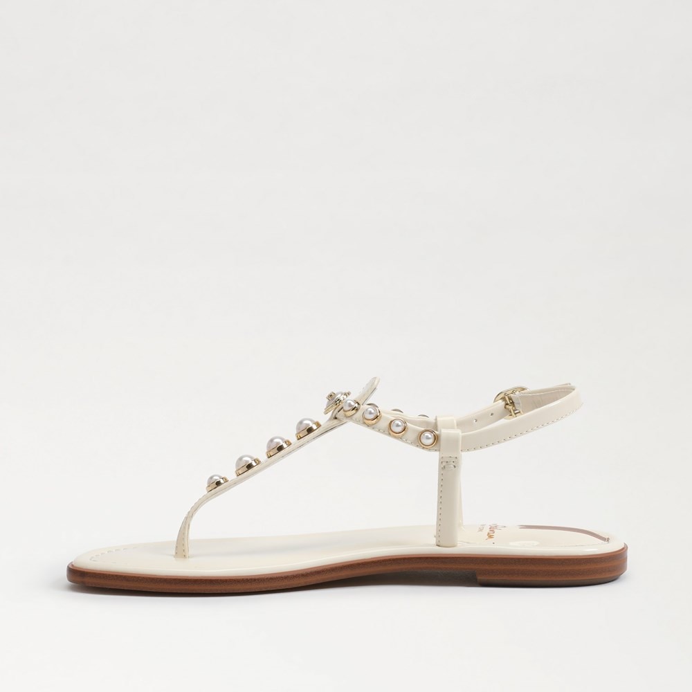 Gigi Pearl Thong Sandal Porcelain - Sam Edelman