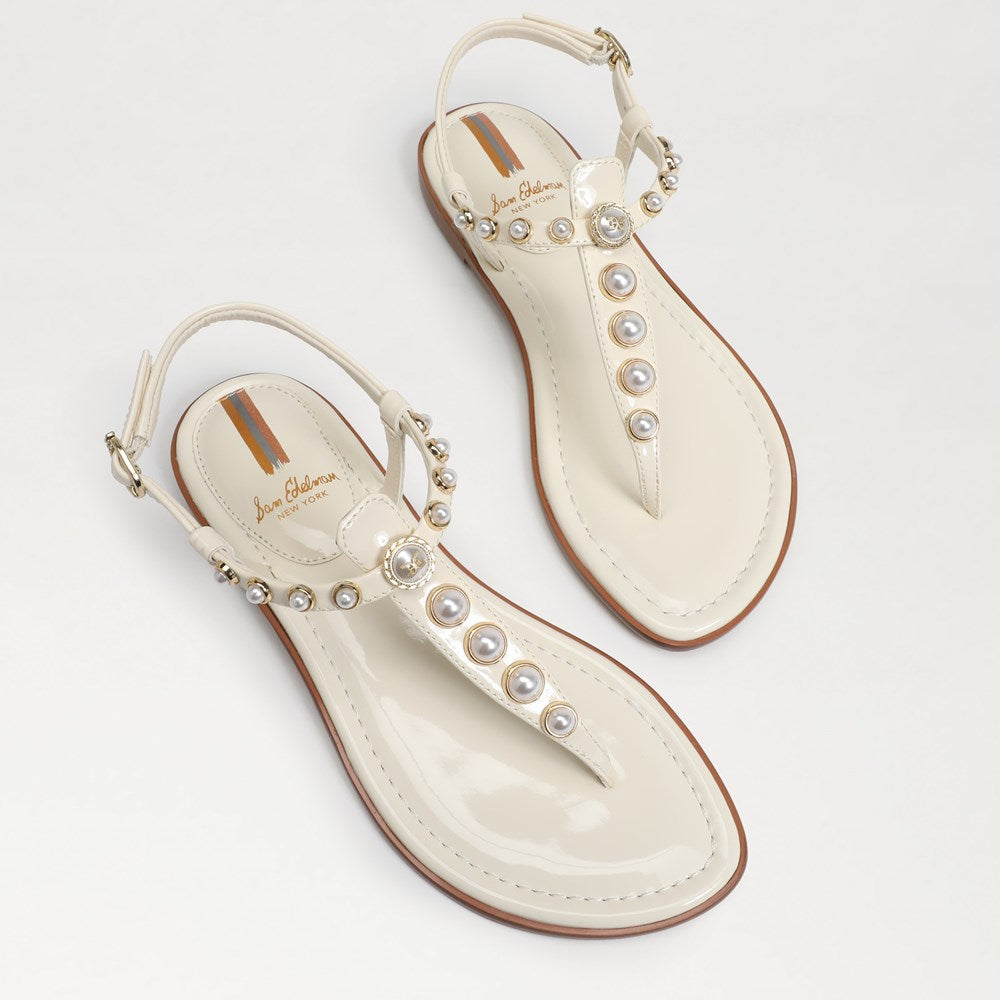 Gigi Pearl Thong Sandal Porcelain - Sam Edelman