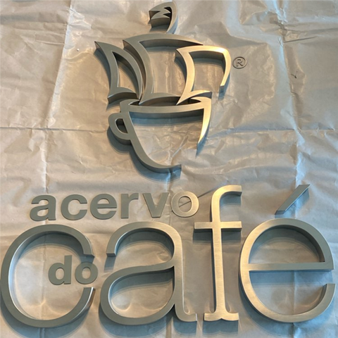 Mirror polished/brushed stainless steel letters