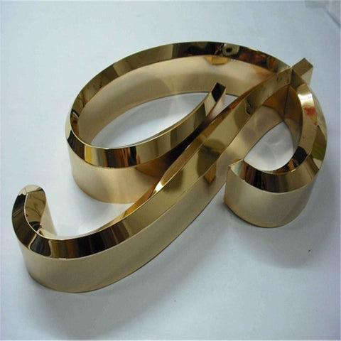 3 Dimensional Gold Color Stainless Steel Letters – ZX SIGN