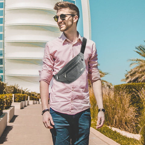 fanny pack, crossbodybag, fanny packs for women, bum bag, hip bag, sac banane, gray. medium gray