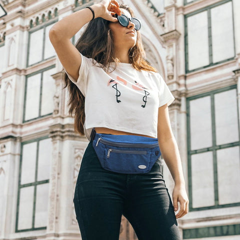 fanny pack, crossbodybag, fanny packs for women, bum bag, hip bag, sac banane, congurera, blue