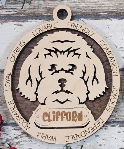 Customizable Maltipoo Ornament