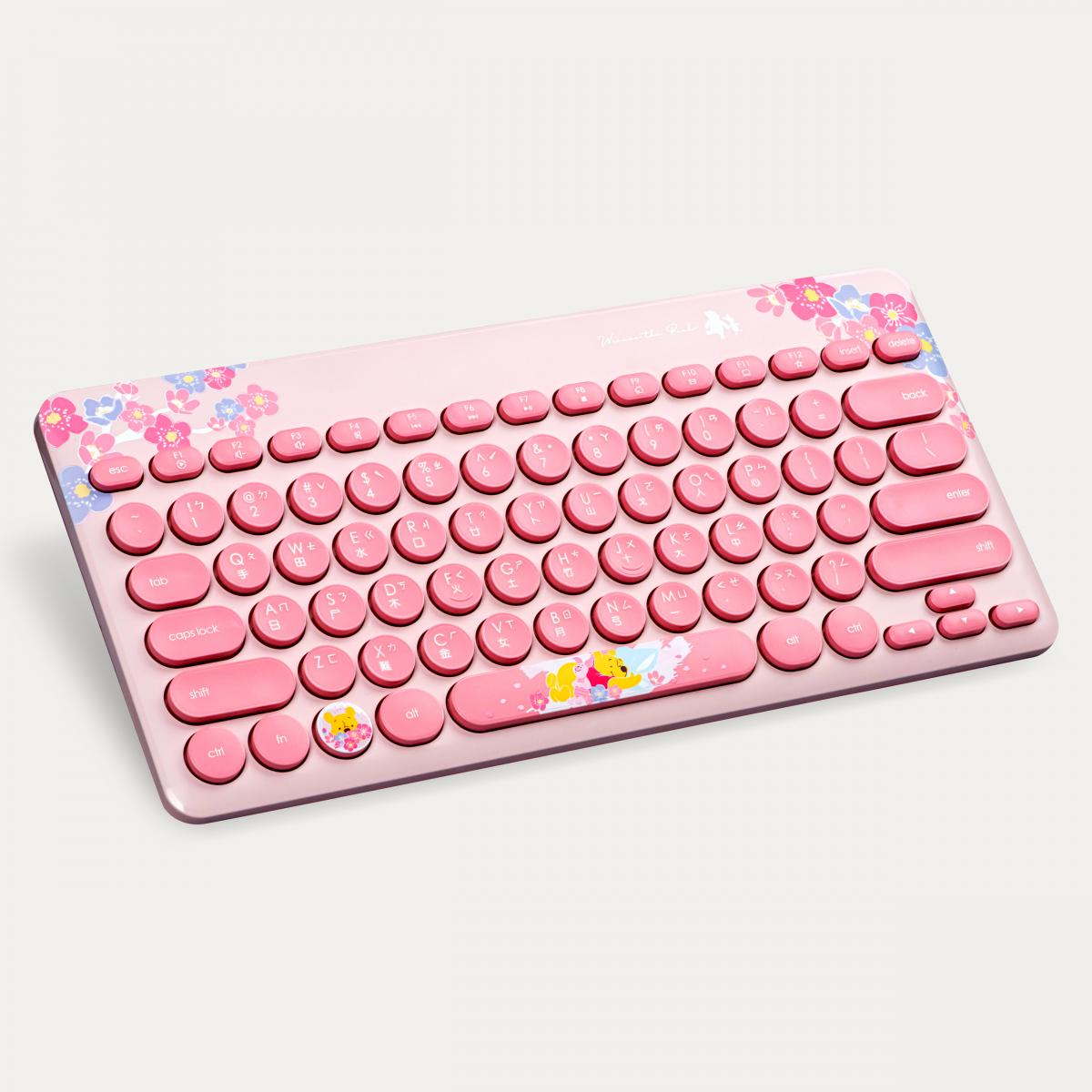 InfoThink x Disney 2.4G Wireless Keyboard Pink Seasons Winnie The Pooh ver