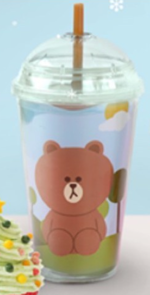 Line Friends Character Taiwan Colgate Limited 500ml Plastic Cup Brown ver