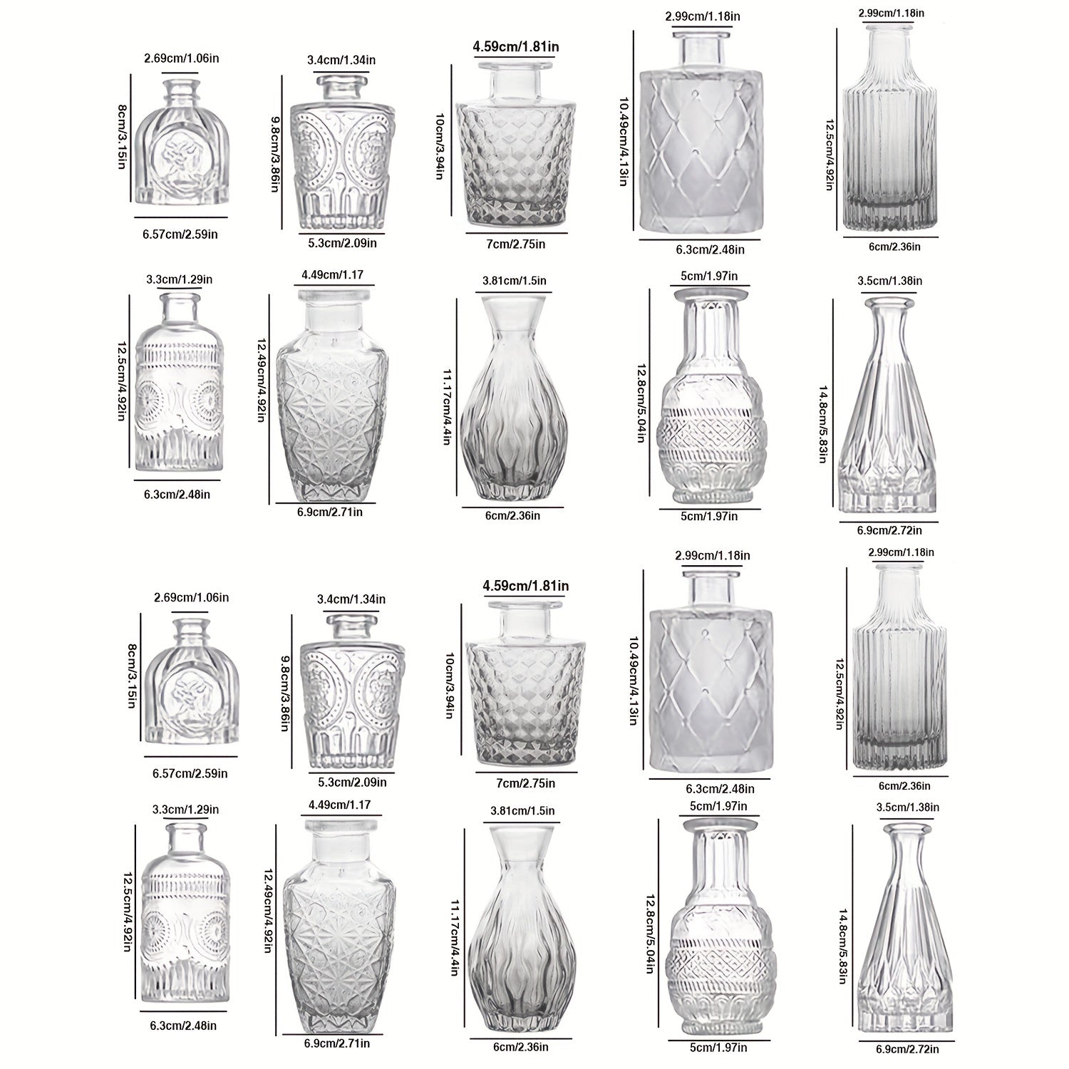 1pc Glass Bud Vase, Vintage Small Glass Vase, Bulk Transparent Flower Bud Vase, Wedding Decoration Small Glass Vase, Home Dining Table Flower Decoration,room Decor