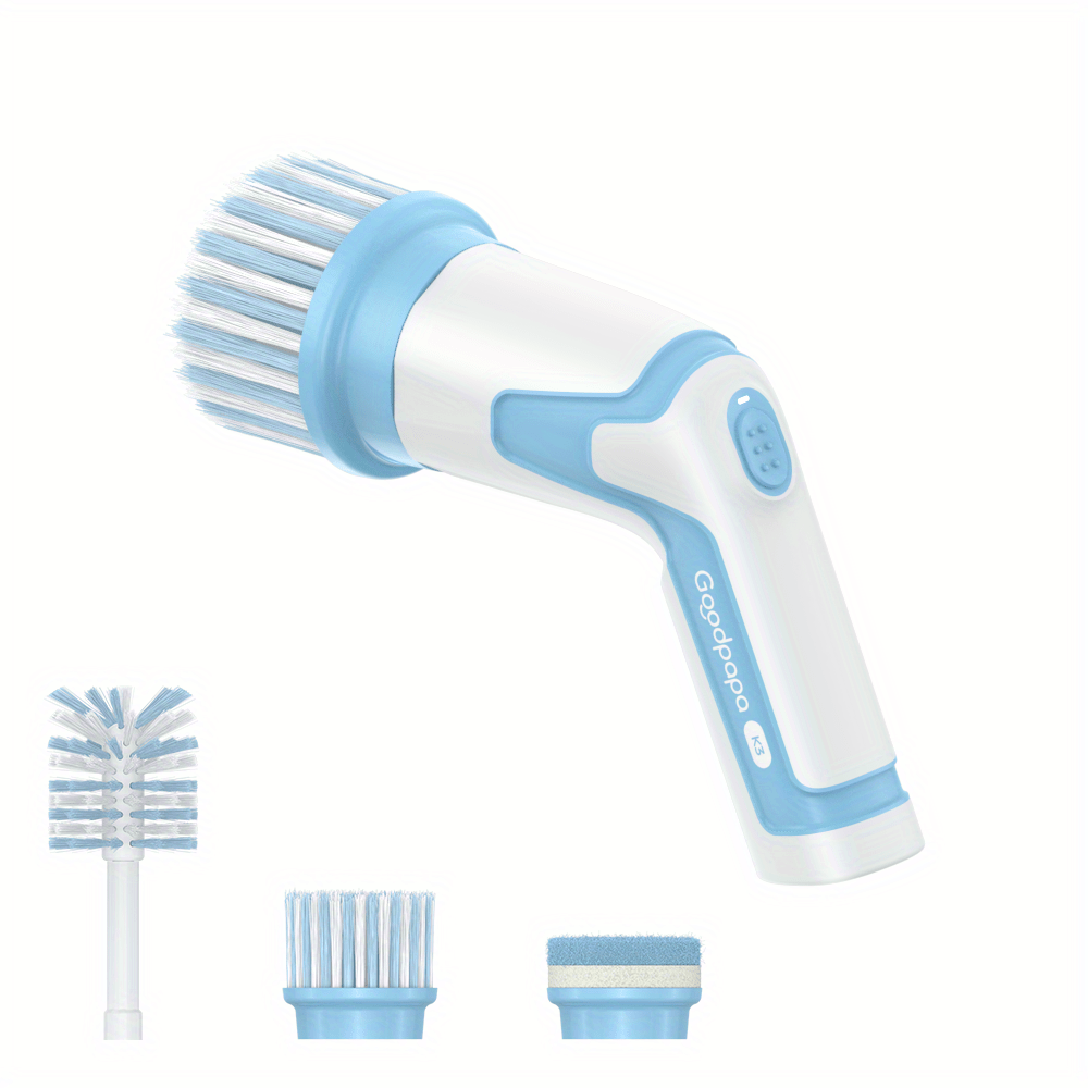 1set, 4-in-1 Utility Electric Cleaning Brush, Full Body Grade 7 Waterproof, Perfect For  Bathroom, Bathtub, Tile, Floor, Car, Cordless Electric Scrubber