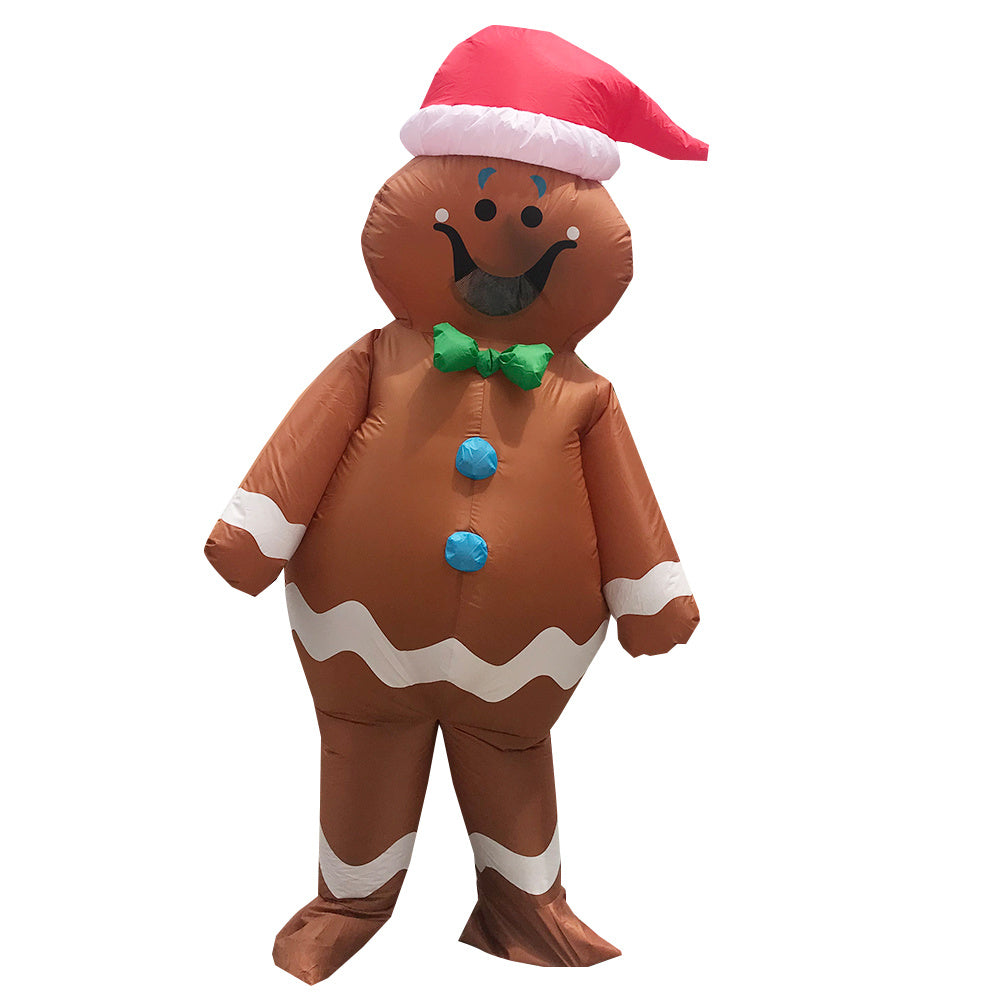 1pc, Christmas Cosplay Gingerbread Man Inflatable Costumes Fancy Adult Halloween Party Role Play Inflated Germant Dress Up For Woman, Christmas Decorations, Navidad, Cheap Stuff, Weird Stuff, Cute Aesthetic Stuff, Cool Gadgets, Unusual Items