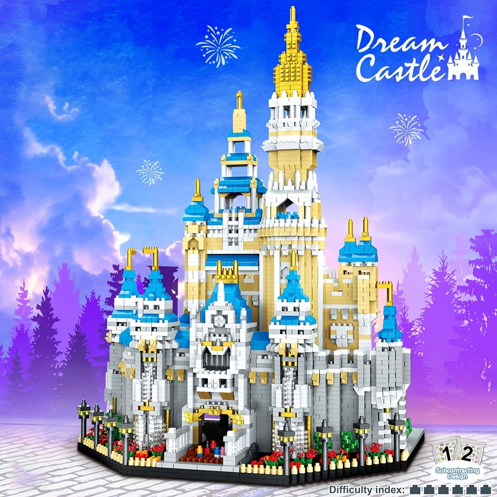 1 Set Mini Castle Building Blocks, Miniature Architecture Model Building Block Kit 5297 Pieces, Birthday Gifts For Boys Girls (9.4*12.8in) Building Block