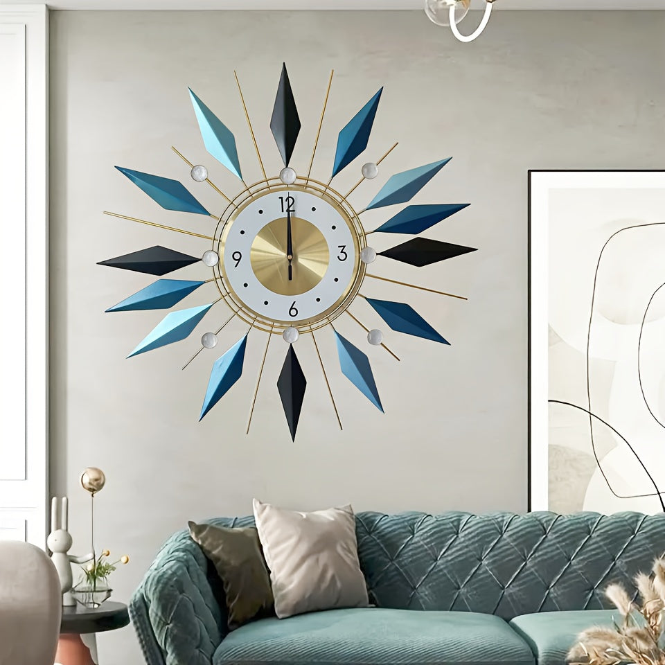 1pc Creative Wall Clock Living Room Bedroom Simple Modern Decorative Clock, Personality Home Fashion Wall Clock Art Light Luxury Quiet Clock 23.62in(without Batteries, Free Mounting Nails)