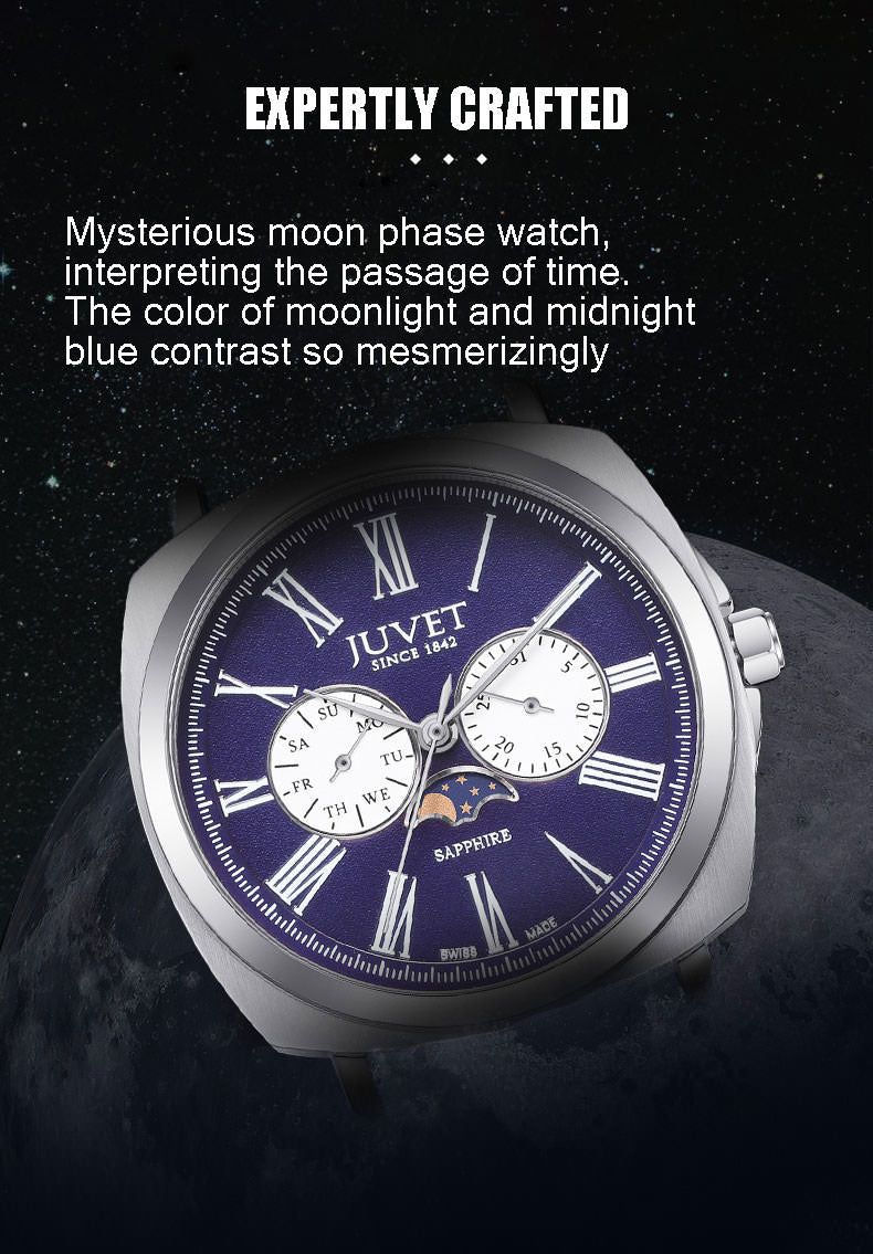 JUVET 7007 A3 Moon Phase Watch for Men