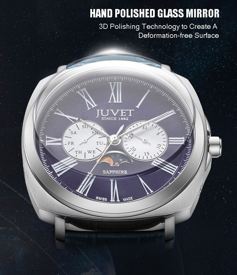 JUVET 7007 A3 Moon Phase Watch for Men
