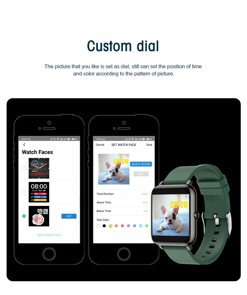 SKMEI P22 Waterproof Smart Watch Touch Screen IP67