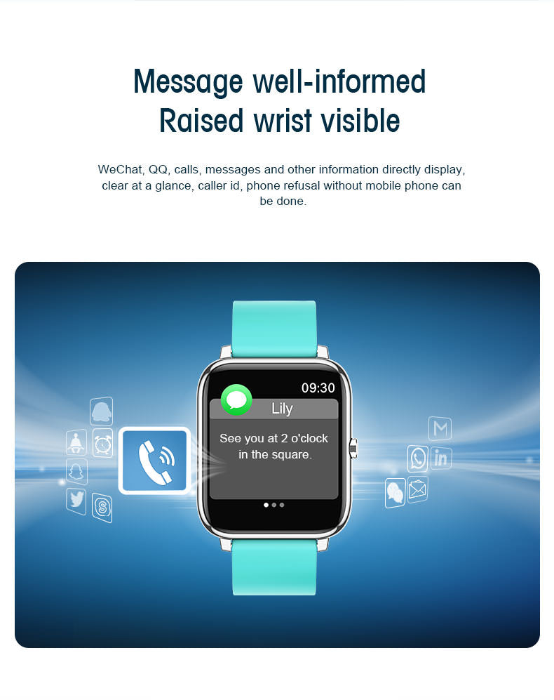 SKMEI P22 Waterproof Smart Watch Touch Screen IP67
