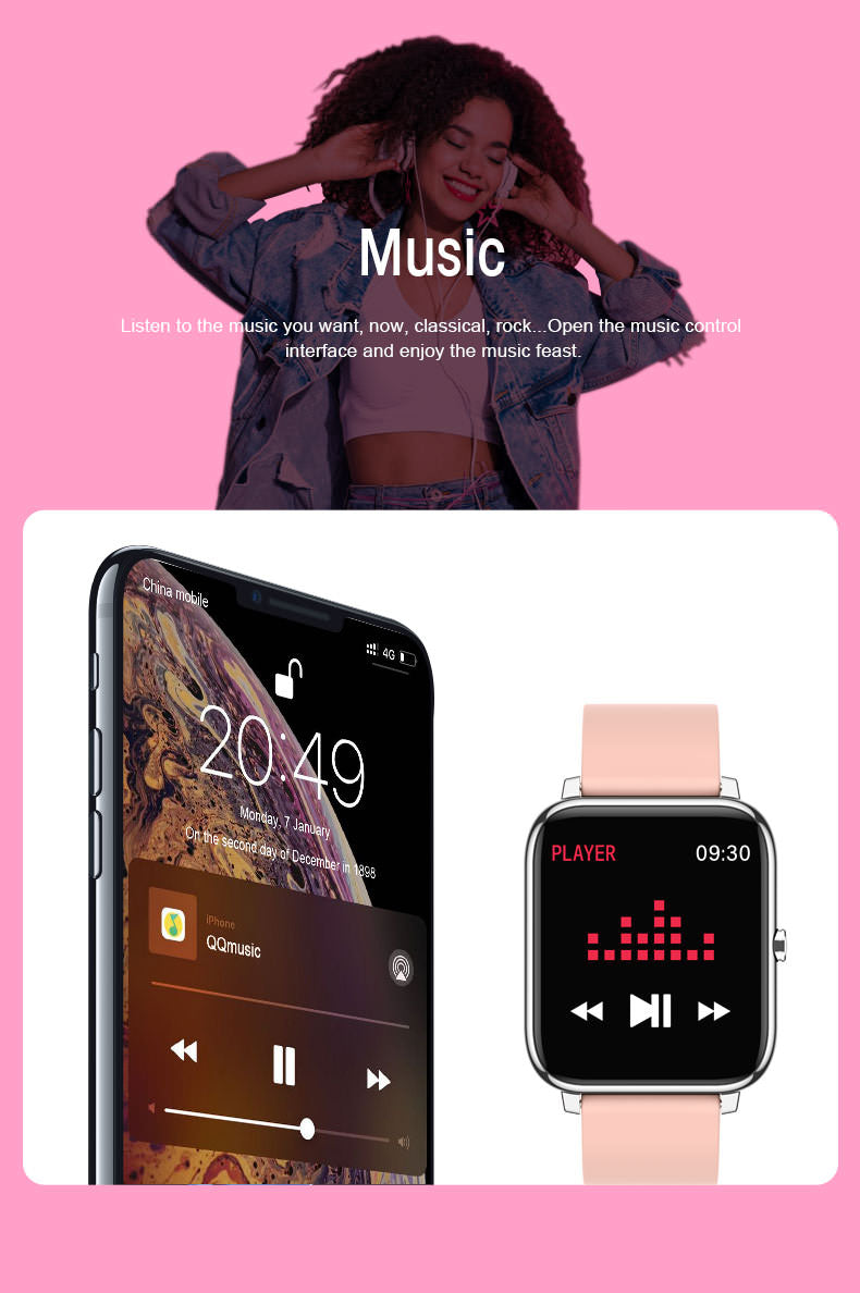 SKMEI P22 Waterproof Smart Watch Touch Screen IP67