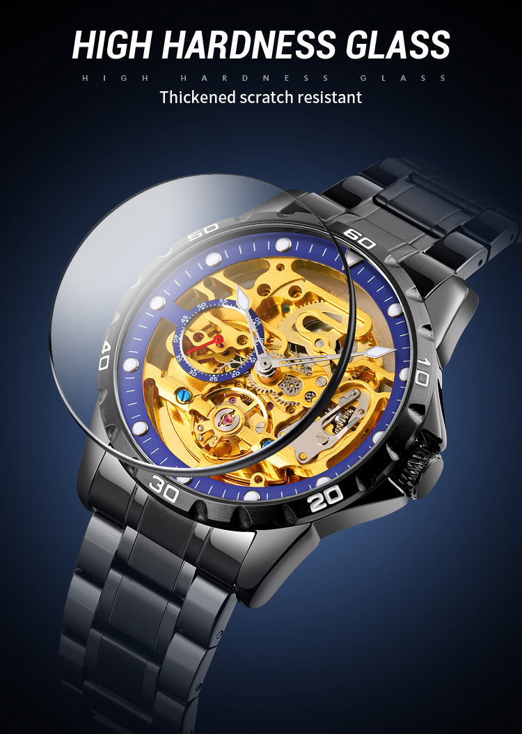 SKMEI 9230 Skeleton Exposed Gear Watch for Men