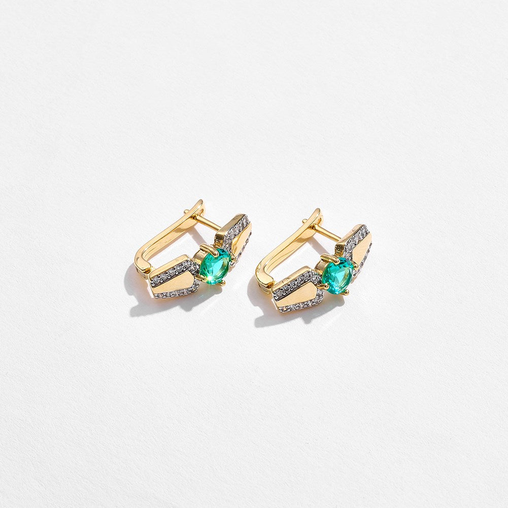 SKMEI KZCE306 Green Crystal Earrings for Girls