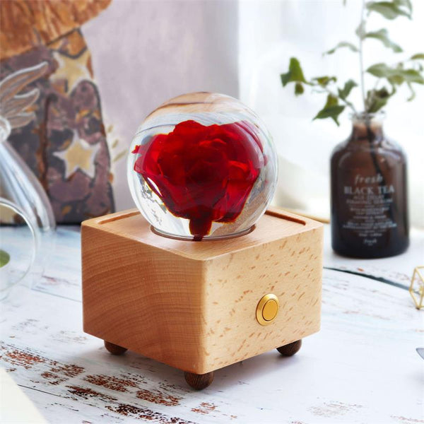 Bluetooth Speaker with preserved rose Unique Flower Gift www.lightue.com