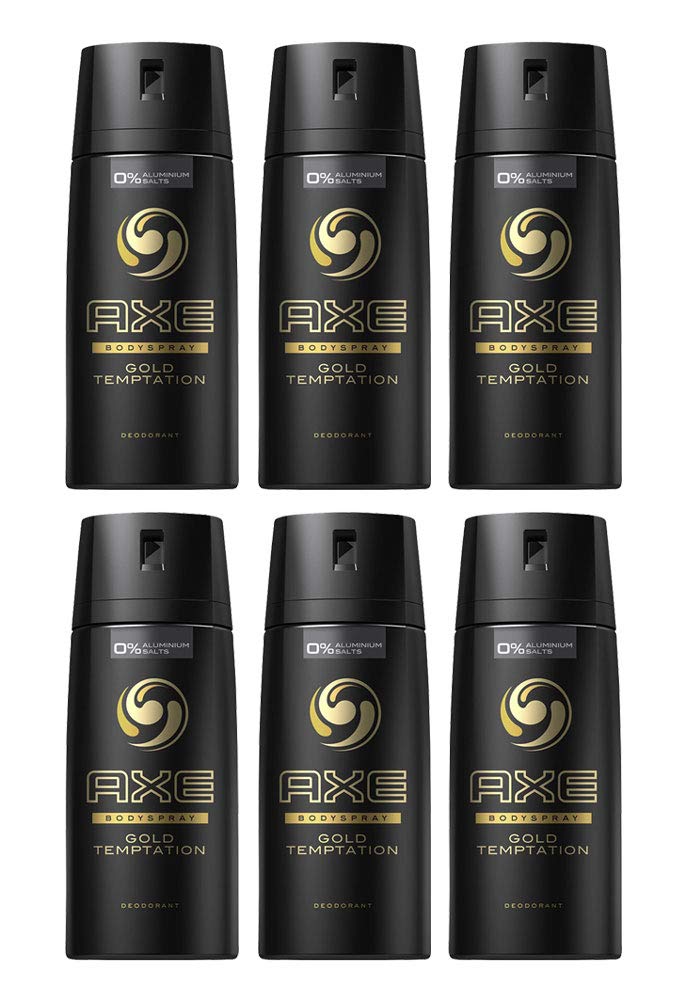 Axe Deodorant Body Spray Gold Temptation 150ml - Pack of 6