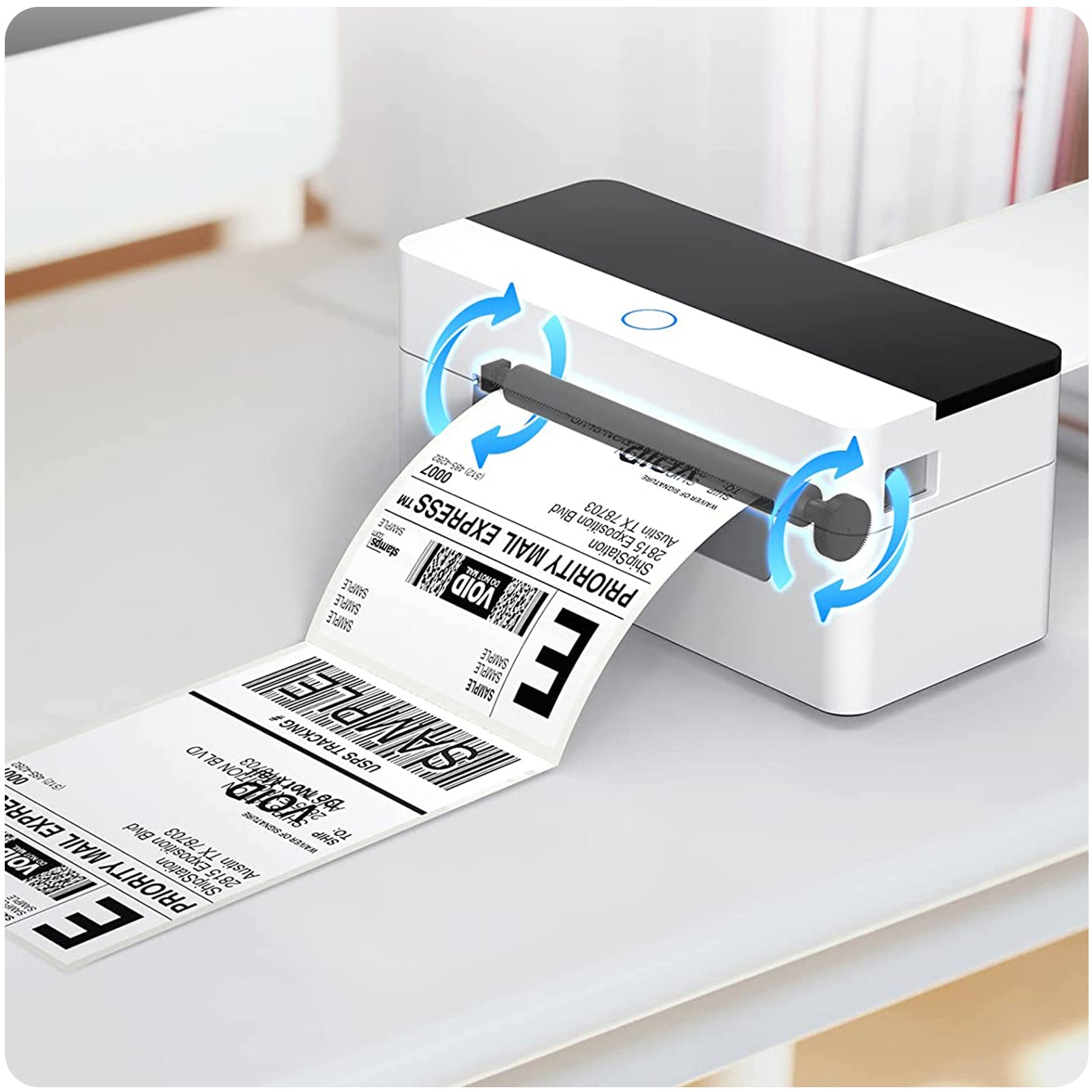 OFFNOVA Auto-calibration Thermal Label Printer, One-click Printing