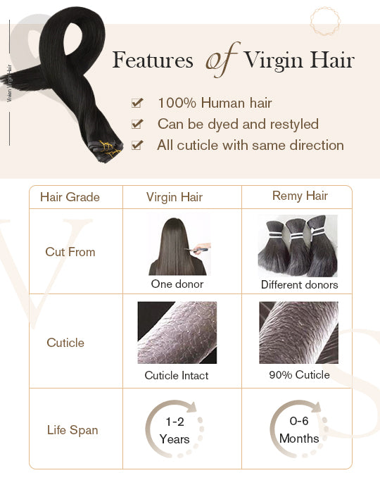virgin flat PU virgin hair weft natural black solid color