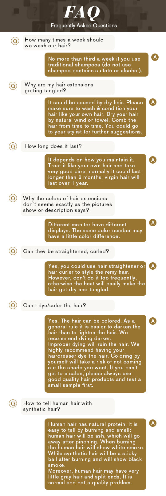 About Vivien Hair Extension FAQ