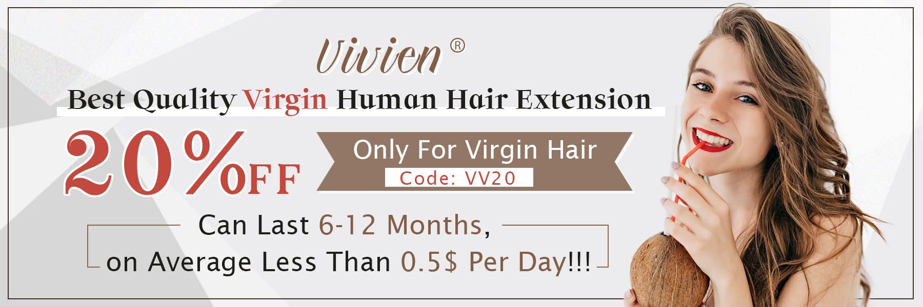 vivien virgin human hair extension can be last for a long time