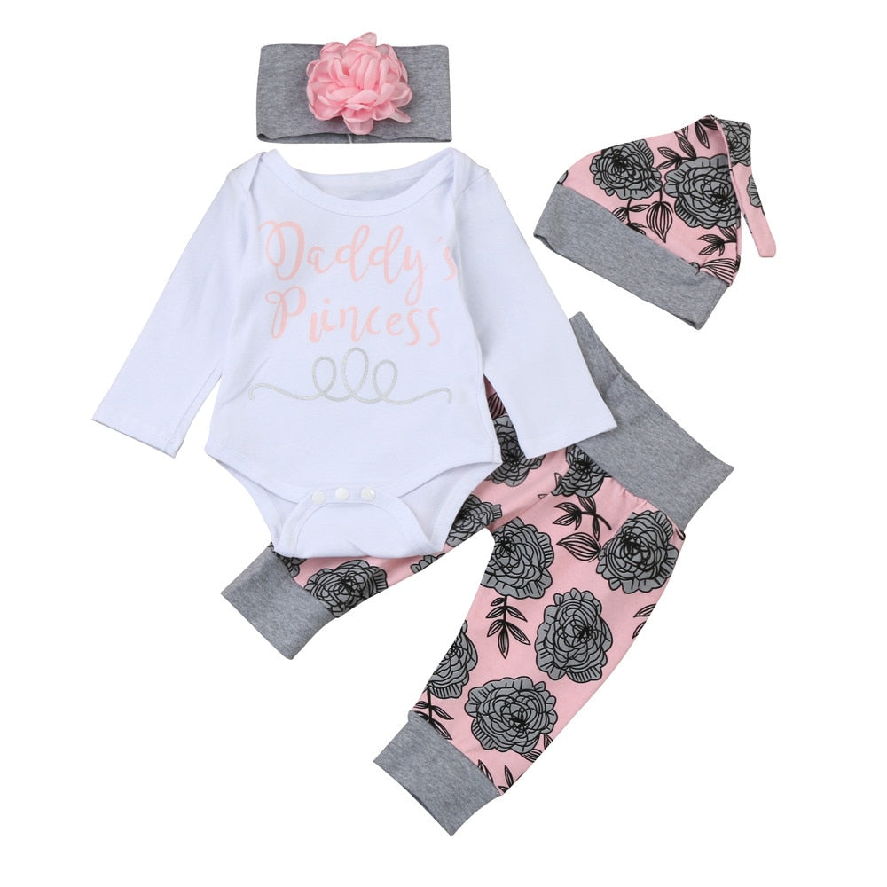 Hot Sale Newborn Infant Baby Girl Clothes Set