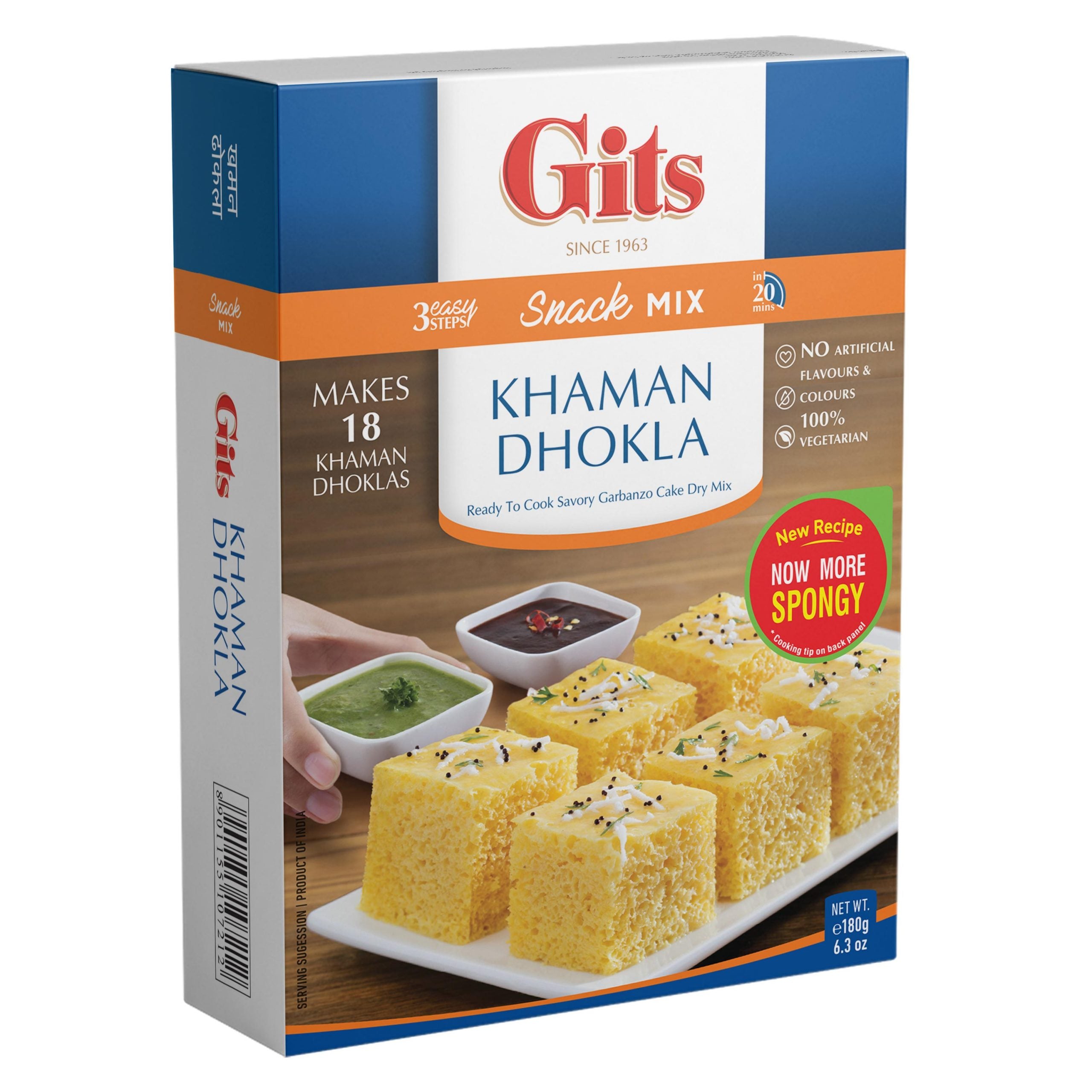 Gits Khaman Dhokla Instant Mix (Snack Mix) - 6.3 Oz (180 Gm)