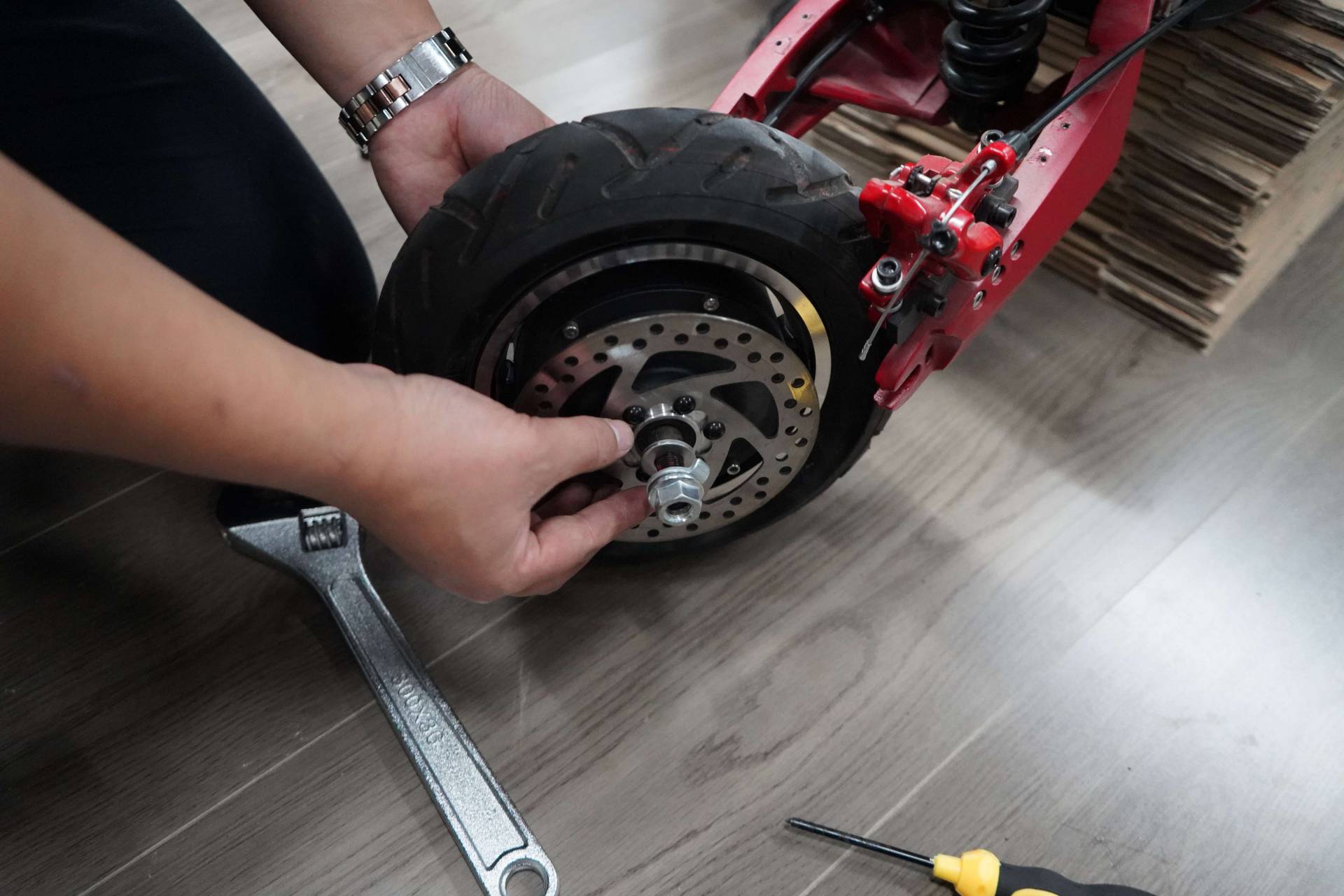 Install them back on the Varla scooter