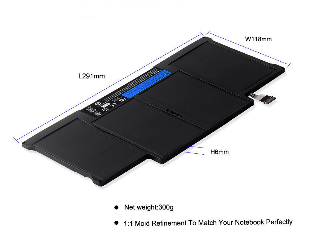 Camason – batterie pour ordinateur portable A1406, pour Apple Macbook Air,  A1370, A1465, MC968, MC969, MD223, MD224, MC968, MC969