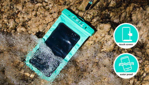 A picture about blue color waterproof phone pouch