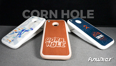 The picture with 3 corn hole boards