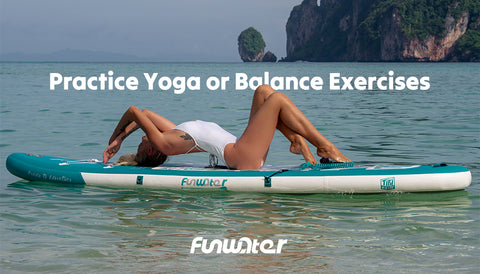 Funwater paddle board for yoga